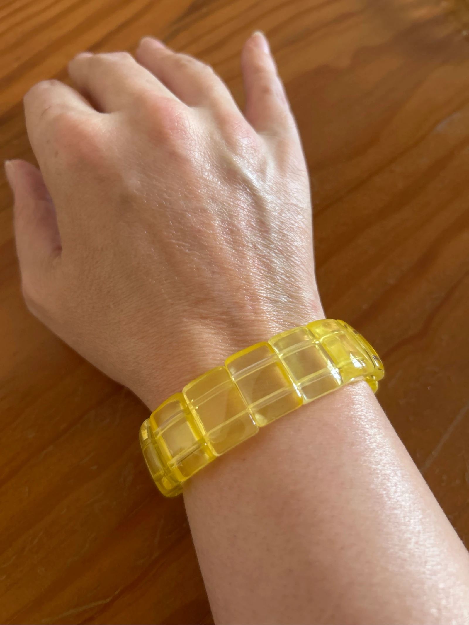 Pulseira Missangas de vidro quadradas